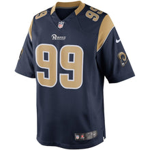 Load image into Gallery viewer, AARON DONALD LOS ANGELES RAMS SUPER BOWL LIII 53 CHAMPIONS PATCH FOOTBALL MEN'SJERSEY - NAVY - 2019